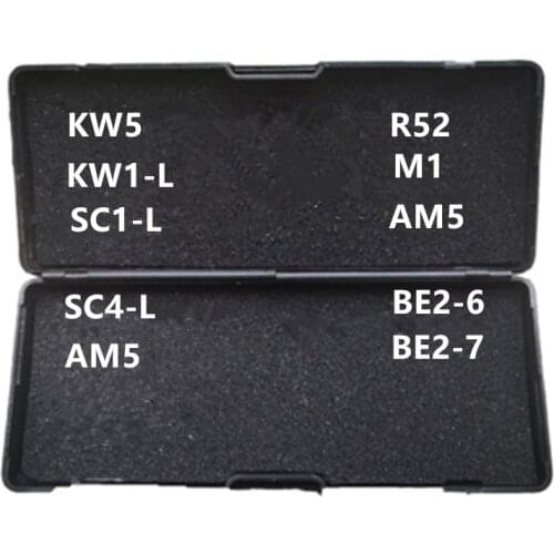 Original LISHI 2 IN 1 M1/MS2 AM5 BE2-6 BR2-7 SC4-L SC1-L KW1-L KW1 KW5 SC1 SC4 R52 pick&decoder locksmith tool