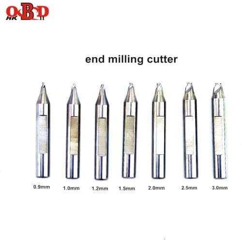 Raise 0.9mm 1.0mm 1.5mm 2.0mm 2.5mm 3.0mm Carbide End Milling Cutters for Key Cutting Copy Duplicating Machine Drill Bit Parts