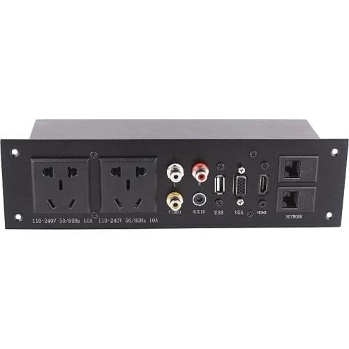 Multiple Wall AU US UK Universal Socket with RCA Audio HDMI-compatible VGA Network USB Meeting room hotel custom socket