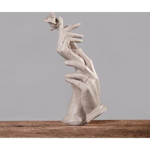 NORDIC RESIN HAND-HELD ROSE ACCESSORIES HOME LIVINGROOM TABLE FURNISHINGS DECORATION TV CABINET FIGURINES CRAFTS WEDDING GIFTS
