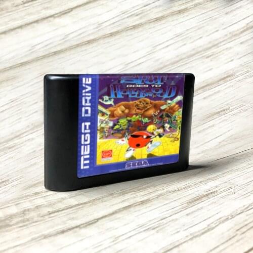 Spot Goes to Hollywood - EUR Label Flashkit MD Electroless Gold PCB Card for Sega Genesis Megadrive Video Game Console