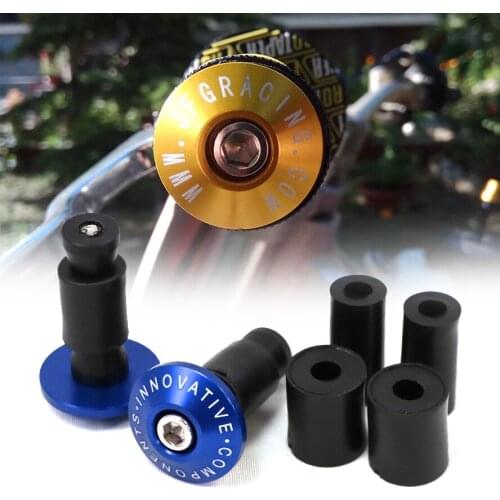 Motorcycle Handle Bar End Handlebar Grips Cap Anti Silder Plug For Yamaha YZ WR TTR XT DT 80 85 125 230 250 426 450 600 F FX X