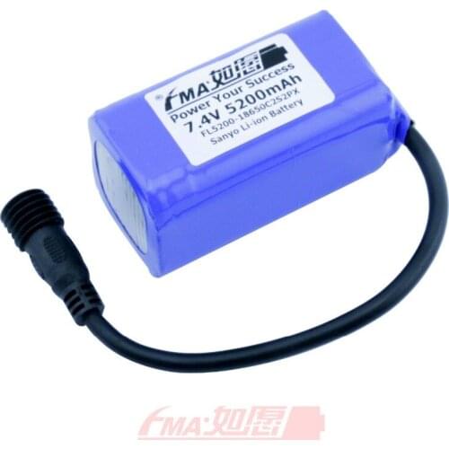 8.4V 1A Charger and 18650 7.4V 5200mAh Li-ion Battery for Magicshine Bike Light LED flashlight Headlight Digital camera