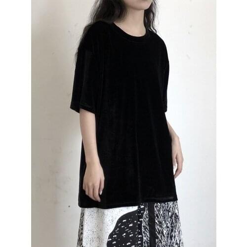 Lady summer new fashion contracted popular languid lazy wind casual loose large short sleeve T-shirt