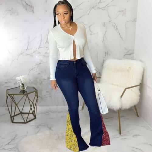Soild Casual High Waist Loose Pant Women 2021 Autumn Elegance Button Fly Pencil Pants Patchwork Elastic Denim Fitness Leggings