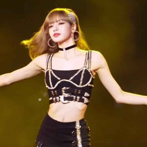 Female Singer Sexy Vest Women Group Shiny Rhinestone Tops Nightclub DJ DS Stage Performance Clothes Festival Rave Outfit DWY5816