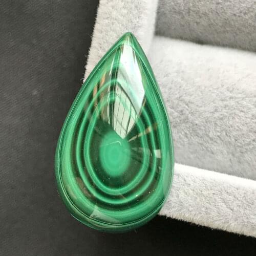 1pcs 25-30g Natural Water Drop Collectible Green Polished Malachite Display Specimen Pendant