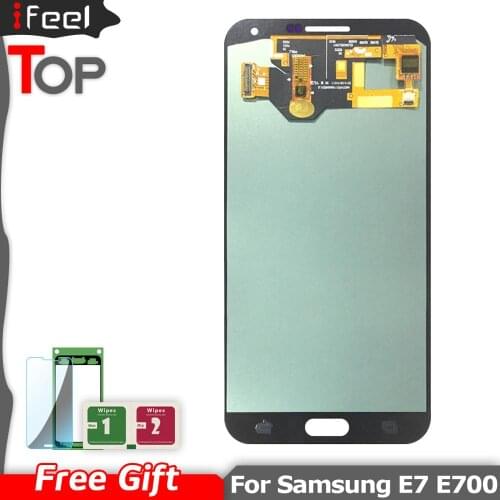 100% Tested Working LCD Display Touch Screen Digitizer Repair For Samsung Galaxy E7 E700F E700H E700M E7000 Super AMOLED