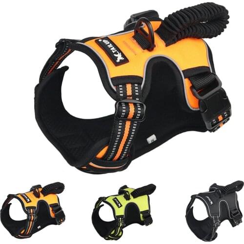 1000D Dog harness Reflective Breathable with handle for small large dogs chihuahua husky Pitbull K9 vest harnesses dog supplies