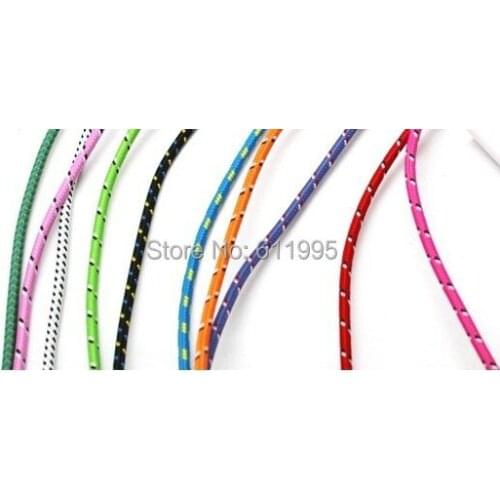 200pcs/lot Colorful Fabric Weave Braided USB Charging and Sync Cable for iPhone 4/4S/3G/3GS/IPod