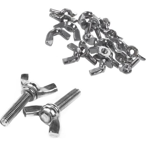 25 Pcs Wing Nuts Screw: 20Pcs Wing Nuts Butterfly Nuts M3x0.5Mm & 5Pcs M5x20mm 20Mm Wide Wing Head Screw Bolts