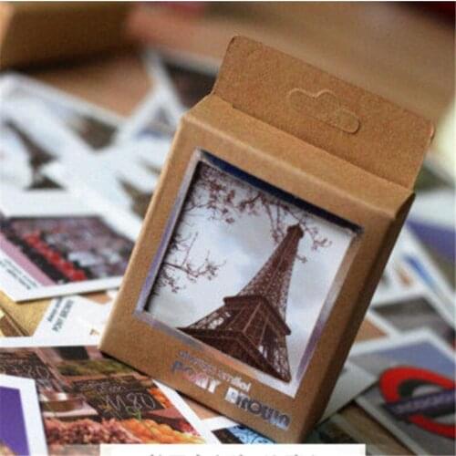 40pcs/box retro lomo europe Street view vista mini Greeting Card Postcard Birthday Letter Envelope Gift Card Set Message Card
