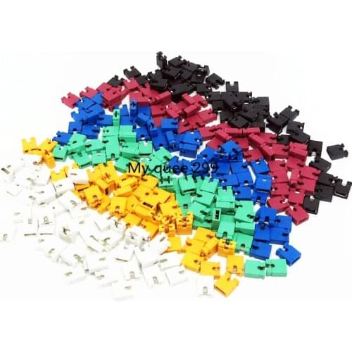 6Color*50pcs=300pcs 2.54 MM jumper cap short circuit connection blocks 2.54mm jumper cap