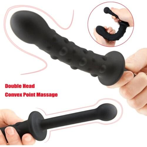Convex Point Massage Long Anal Plug Double Head Available Dildo Big Butt Plug G-spot Prostate Stimulate Bdsm Anus Expand Sex Toy
