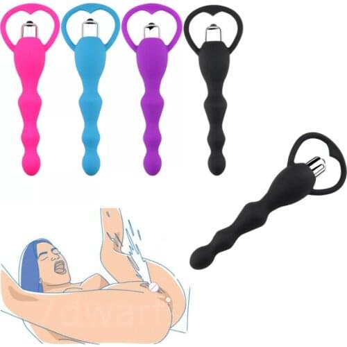 Anal Beads Vibrators Gay Prostate Massage Anal Vibrator Sex Toy for Women Smooth Butt Silicone Plugs Sex Toys for Couple