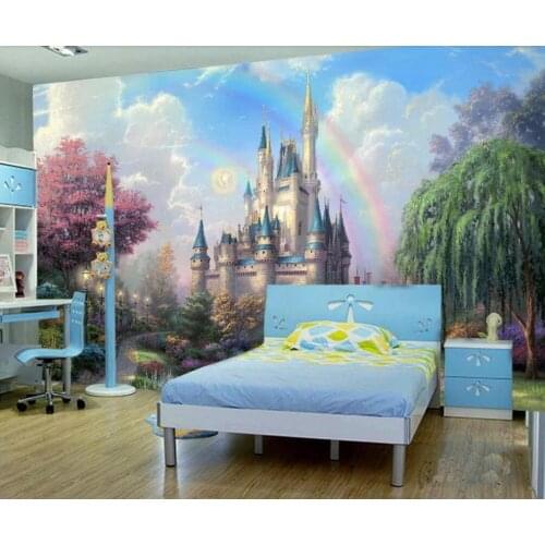 Bacal Custom 3D Mural Bedding Room TV Sofa Wall Backdrop Fantasy Castle Entrance Kids Room Wall Mural Decor Photo Wallpaper
