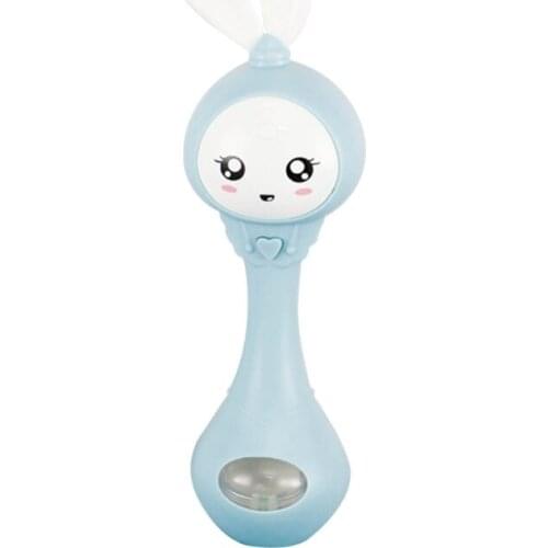 D7WF Baby Rattle Cute Rabbit Plastic Hand Bells Infant Early Educational Doll Toy Baby Toy with Sound Toy Gift