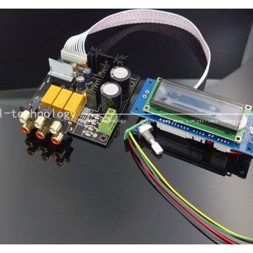 F6 PGA2311 LM317 LM337 Stero Remote Volume Controller Preamplifier AC8X2--AC12X2