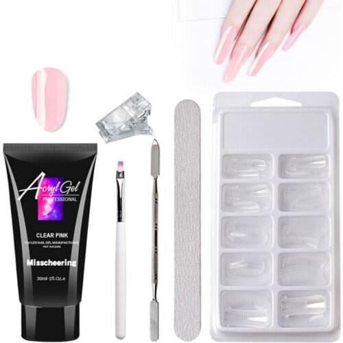 6pcs/ Set Nail Extending Building Gel Lacquer Crystal Jelly UV Builder Gel For Nail Extension Glue Nail Art Model