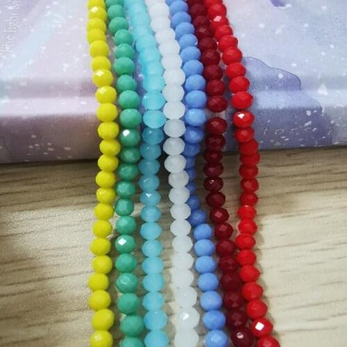 3x4m/4x6m/6x8mm Shiny Crystal Rondel Beads Faceted Glass Beads For Jewelry Making DIY Female Bracelet Necklace Jewelry wholesale