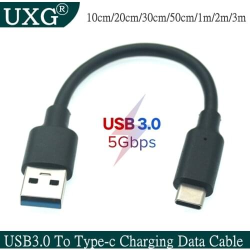 10cm 1M USB Type C Cable for Samsung Galaxy S9 Note 8 9 USB 3.0 Type-C USB C 3A Fast Charging Data Cable for Huawei P10 P20 Pro