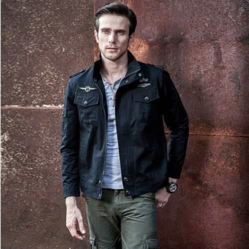 Classics Men Military Army Style jackets plus size M-6XL Brand 2017 casual embroidery mens jacket for aeronautica outerwear