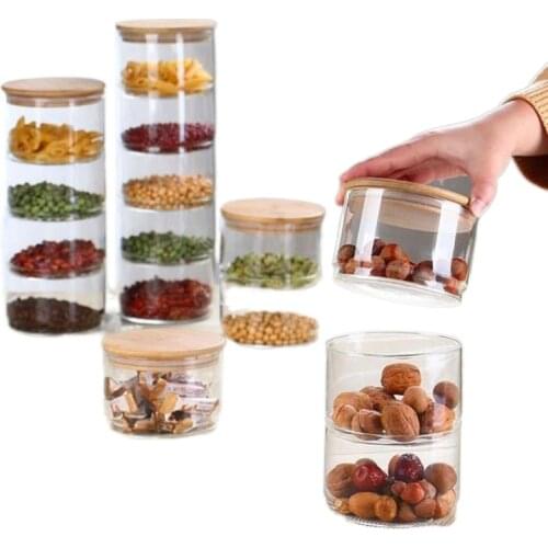 Creative Stackable Combination Storage Jar Kitchen Sealed Box Fruit Vegetable Salad Candy Bowl Coffee Bean Food Container
