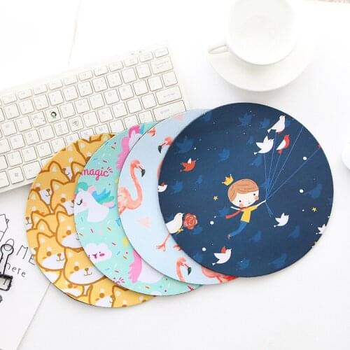 Round Celestial Mouse Pad Soft Mat For Game Computer Cap Desk Mat Pads Non-Slip Rubbe PC Waterproof Office MousePad 22cm