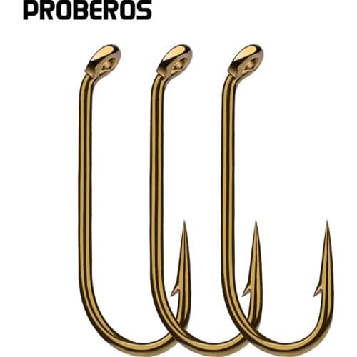 PROBEROS Fly Fishing Hook 80000-8/12/14/16 Size 1000pc/lot Fly Hooks Trout Salmon Dry Flies Fish Hook