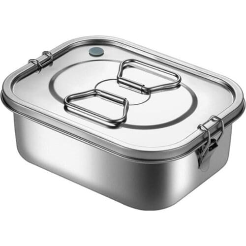 Stainless Steel Lunch Box Metal Bento Box Snack Food Container Outdoor Storage Box Lunch Box for Kids