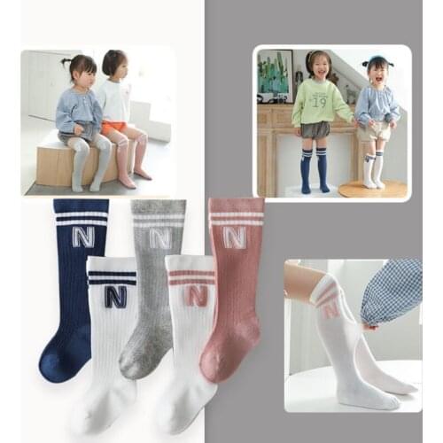 Summer Mesh New Baby Socks Long Tube Parallel Bars Baby Socks Thin Child Socks Anti-mosquito Knee Socks
