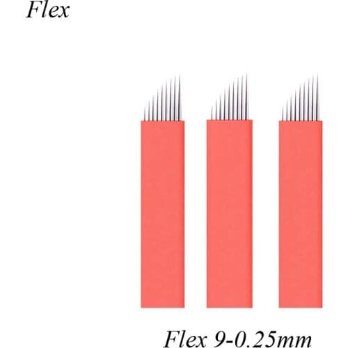 Microblading Black 0.25mm 9CF Tattoo Needles Eyebrow Tattoo Pins Tattoo Supplies