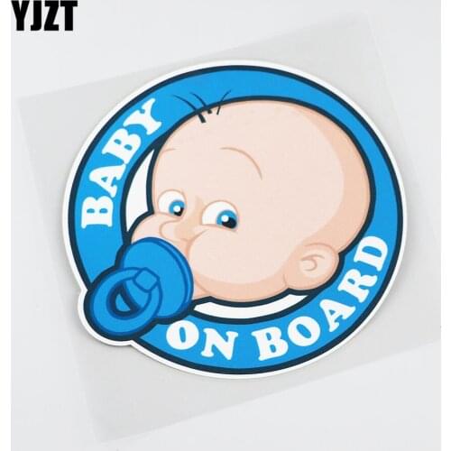 YJZT 15.3CMX15.3CM Baby ON Board Car Sticker Baby nipple Pvc Decal 13A-0042