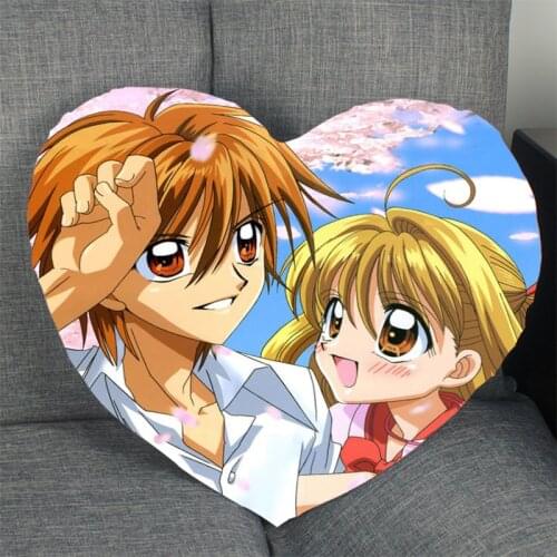 Mermaid Melody Pichi Pichi Pitch Pillowcase Cover Heart Shape Zipper Pillow Cover Gift Wedding Decorate 41x36cm,47x42cm 01-11