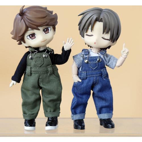 New Doll clothes ob11 clothes Overalls Denim pants and shorts for ob11,GSC,molly,1/12 BJD,obitsu 11 BJD Doll Accessories toys