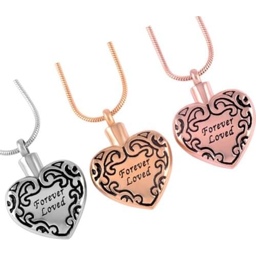 MJD8490 Forever Loved Cremation Jewelry Keepsakes Urn Memorial Necklace for Ashes
