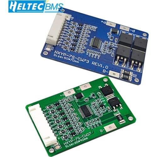24V BMS 7S 7A 14A Balance lipo 18650 battery protection board for motor/LED backup light power supply
