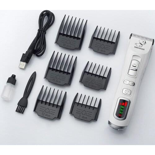 Professional Pet Dog Hair Trimmer Pet Grooming Scissors Set Low Noise Rechargeable Cordless Electric Cat Cutter Machine Shaver