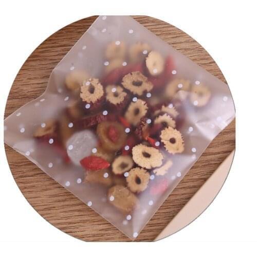 2000PCS/200sets Transparent Cellophane Polka Dot Candy Bags Frosted OPP Cookie Bag Birthday Wedding Gift Bag Wrapping Supplies
