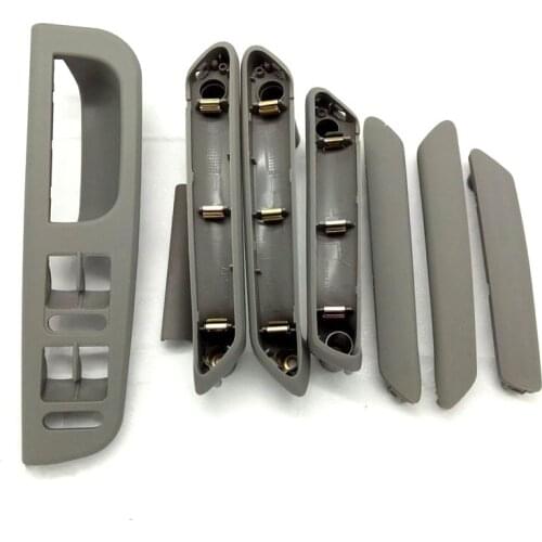 SKTOO SET Gray car interior door handle armrest and window switch Panel FOR VW Volkswagen passat B5