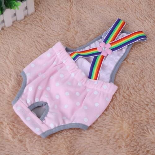 Cute Strap Physiological Pants Pet Dog Sanitary Shorts Washable Diaper Safety Menstruation Underwear Puppy Panties