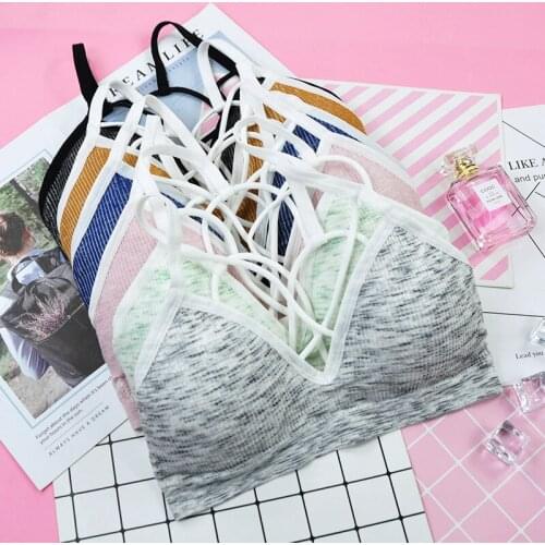 Fitness Sports Bra Push Up Sport Bra Top Women Girls Running Sports Bra Underwear Athletic Vest Sports Top Padded Brassiere