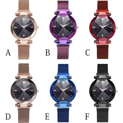 Luminous Starry Women Watches Simple Quartz Ladies Bracelet Watch Casual Clock Lovers Girl ladies Wristwatch Dress Watch 6Colors