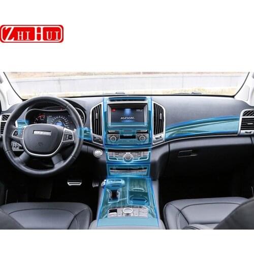 TPU Car Interior Gear Dashboard Protective Film Transparent For Great Wall Haval Hover H9 2017-2020 Anti-scratch Accessories