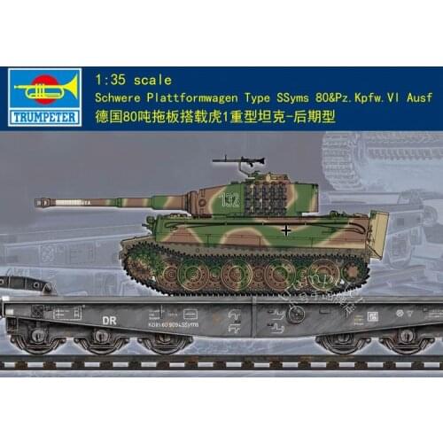Trumpeter 00224 1/35 Scale Schwere Plattformwagen Type SSyms 80&Pz.Kpfw.VI Ausf