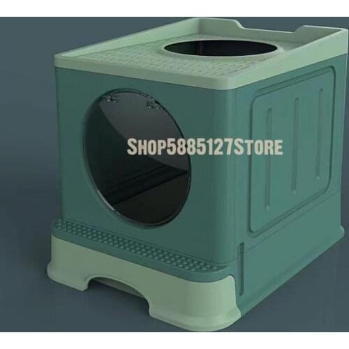 Drawer Top In Cat Litter Basin Folding Cat Toilet Splash Proof Large Fully Enclosed Cat Excrement Basin Deodorant Cat Products