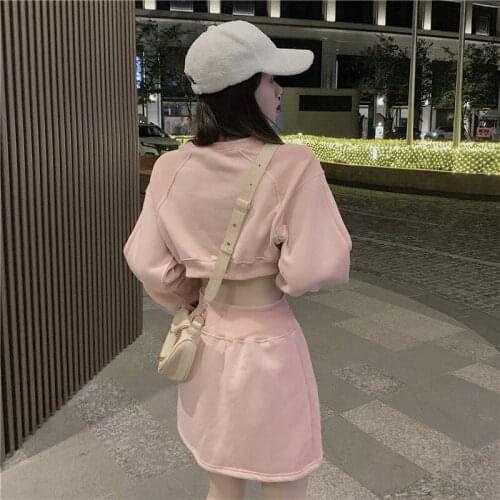 Long Sleeve Dress Winter Autumn Warm Slim Waist Women Sexy Backless Dresses O-Neck White Pink Short Mini Dresses Female Party