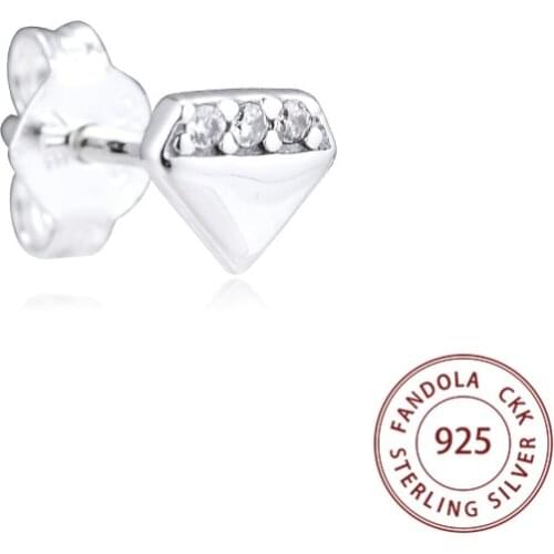 100% 925 Sterling Silver My Bright Diamond Single Stud Earrings for Women Earrings Women Silver 925 Jewelry Gift