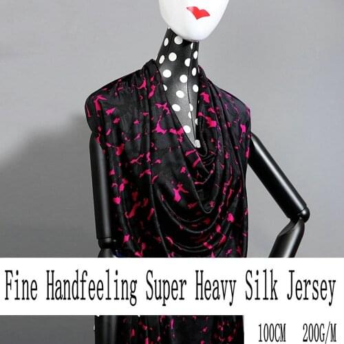 100% Silk Printing Knitted Jersey Fabric For Shirt Or Dress