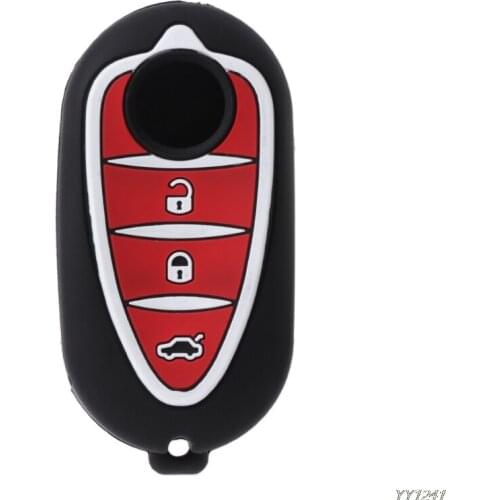 Car styling 3 Buttons Silicone Car Key Fob Case For Alfa Myth 159 GTO Myth Giulietta Romeo 4C GTA Accessories